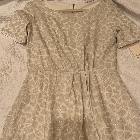 Ella Moss NWT Cream Sequin Dress Medium - Picture 6 of 6